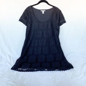 black shift dress